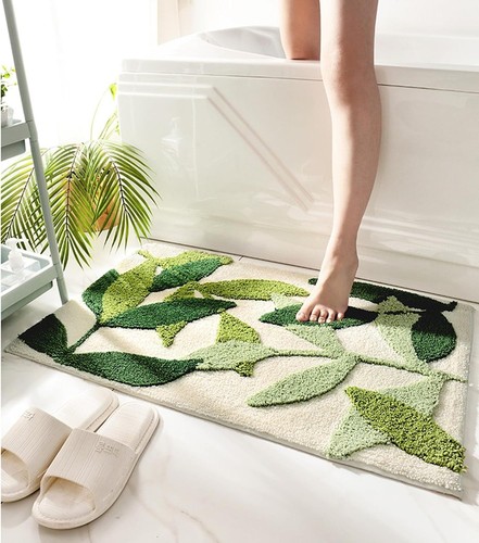 Bath mat leaves - leaves, rug